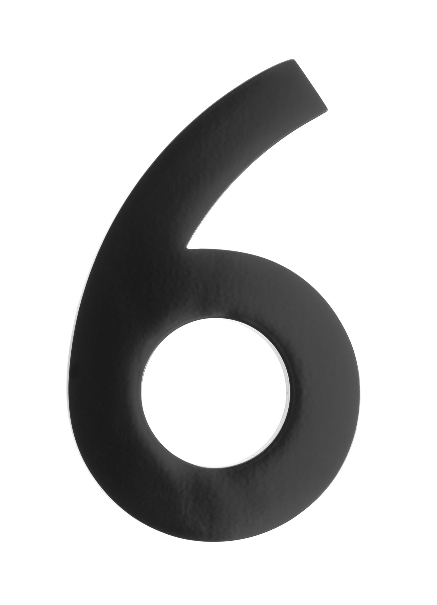 Architectural Mailboxes 3582B-6 4 in. Brass Floating House Number 6, Black