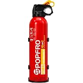 POPFRO Portable Fire Extinguisher | 4-in-1 Small Fire Extinguisher for Home, Garage, Kitchen, Car | For Electric, Textile and Grease Fires | Non-Toxic, Easy Clean | Wall Mount Incl (1 pack)