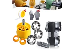 PUYODE Pvc Pipe Threader Kit, Electric Drill Compatible Pvc Pipe Threader Kit With Various Die Sizes, Plastic Pipe Threader, Pvc Pipe Threader With 3 Dies (1Set)
