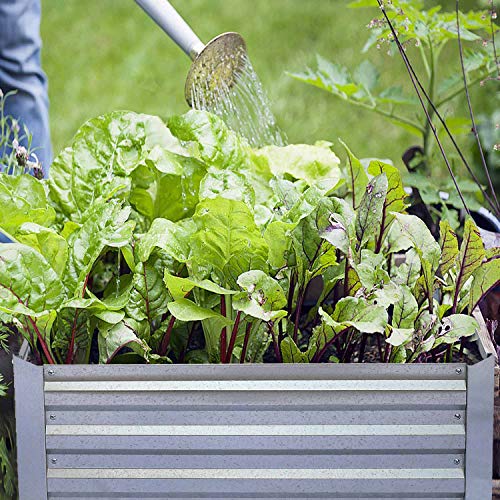 Galvanized Raised Garden Beds for Vegetables Metal Planter Boxes Outdoor Flower Bed Kit Steel Patio 3x3x1FT - Thumbnail 7
