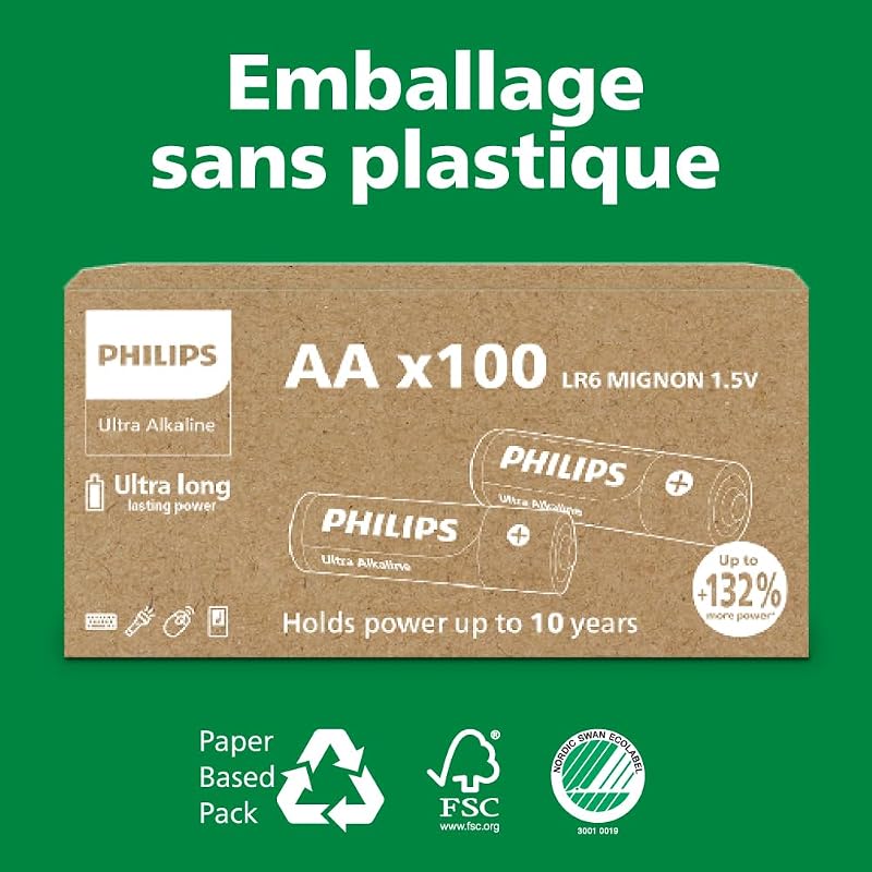 Piles Alcalines D Ultra, LR20 – Haute Capacité pour Lampes de Poche et Gros Appareils, Lot de 20 — photo 7 sur 7