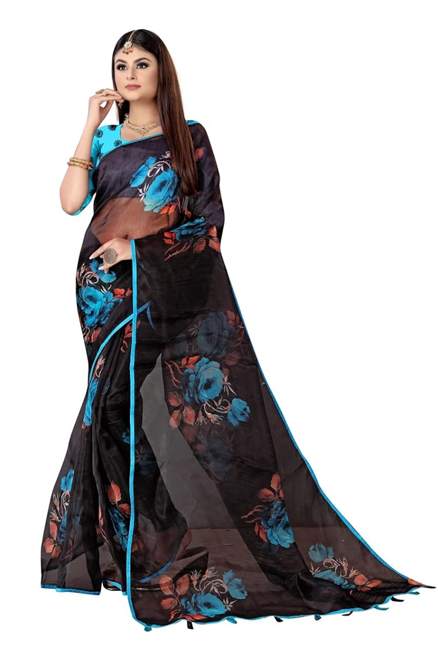 Buy organza sarees latest design at Amazon.in