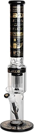 'Blaze' Egypt' Ice-Bong mit 10-Arm Perkolator, Borosilikatglas, 480mm hoch, 69/51 mm Durchmesser, Kickloch, Ice, NS 19/14 (18