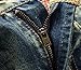 YTD Men's Zipper Biker Jeans Ripped Distressed Slit Denim Slim Stretch Moto Pants (US 40, Nostalgia Blue)