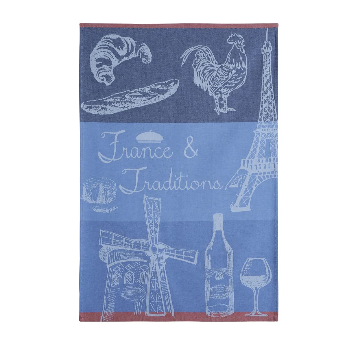 Coucke Printed Cotton Jacquard Tea Towel, France and Tradition, 50 x 75 cm — image 1