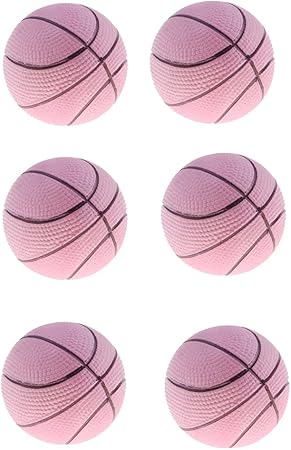 Amazon 7色選ぶ Eva 製 プレミアム ボール ミニバスケットボール おもちゃ 6個入り ピンク ボールプール アクセサリ おもちゃ