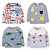 Weixinbuy Toddler Boys Cotton Bowties Stripes Long Sleeve Party T-shirt White