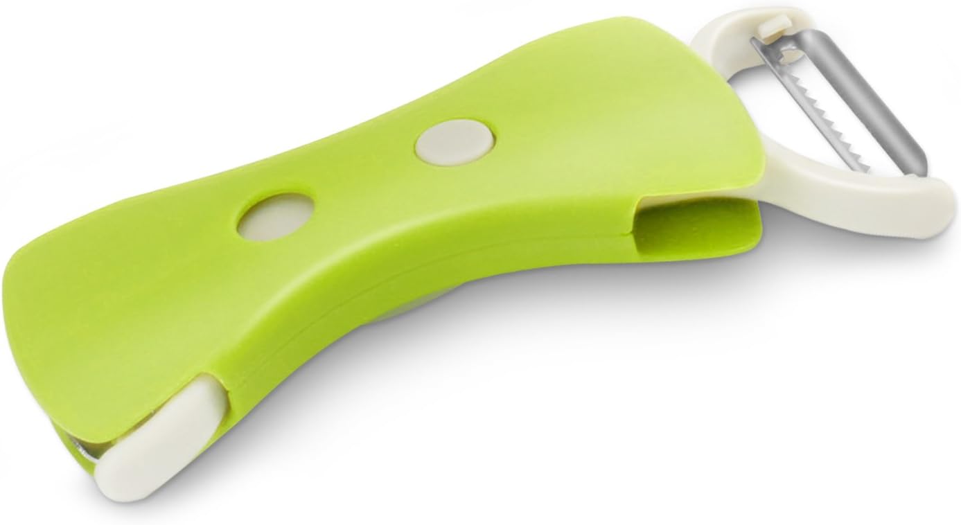Peeler Portable Compact Mini Size Lightweight Easy to Carry Durable Dual Head Small Shredder Kitchen Tool Convenient Two Way Use Peeling Surrendering Green