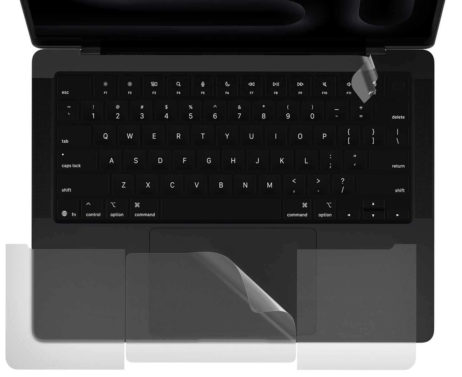 Photo 1 of *Dirty item* CaseBuy Palm Rest Protector Skin Cover Set Accessories for MacBook Pro 14" 2021-2025 M5 M4 M3 M2 M1 Pro/Max A3434 A2442 A2779 A2918 A2992 A3401 A3112 A3185, Anti-Scratches Keyboard Protection -Clear