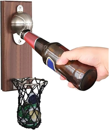 Amazon ワインビールのためのクリエイティブボトルオープナーの壁に取り付けられた冷蔵庫のビール オープナー埋め込みソリッドウッドマグネットキャッチャー 栓抜き オンライン通販