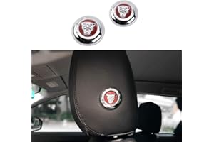 MAXDOOL Car Front Seat Switch-Adjusting Button Cover Decal Trim Decorative Frame Interior Modification for Jaguar FL F-PACE XE XJ (2pcs)(Red)