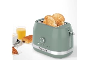 Starfrit 2-Slice Toaster – 7 Adjustable Browning Levels – Removable Tray – 850W - Sage