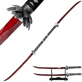 ZKBWFLA 73.22inchs Eleonora's Poleblade Sword with Display Standa | Stainless Steel Beautiful red Blade and is Easy to Assemble. Suitable for Collection, Display, and as a Gift for Cosplay
