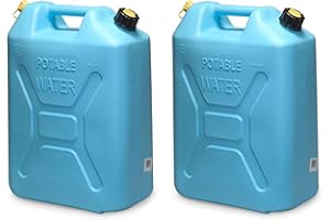 Scepter Portable Plastic Military Style Food Grade 5 Gal Water Jug Container with Reversible Spout for Camping & Emergency St