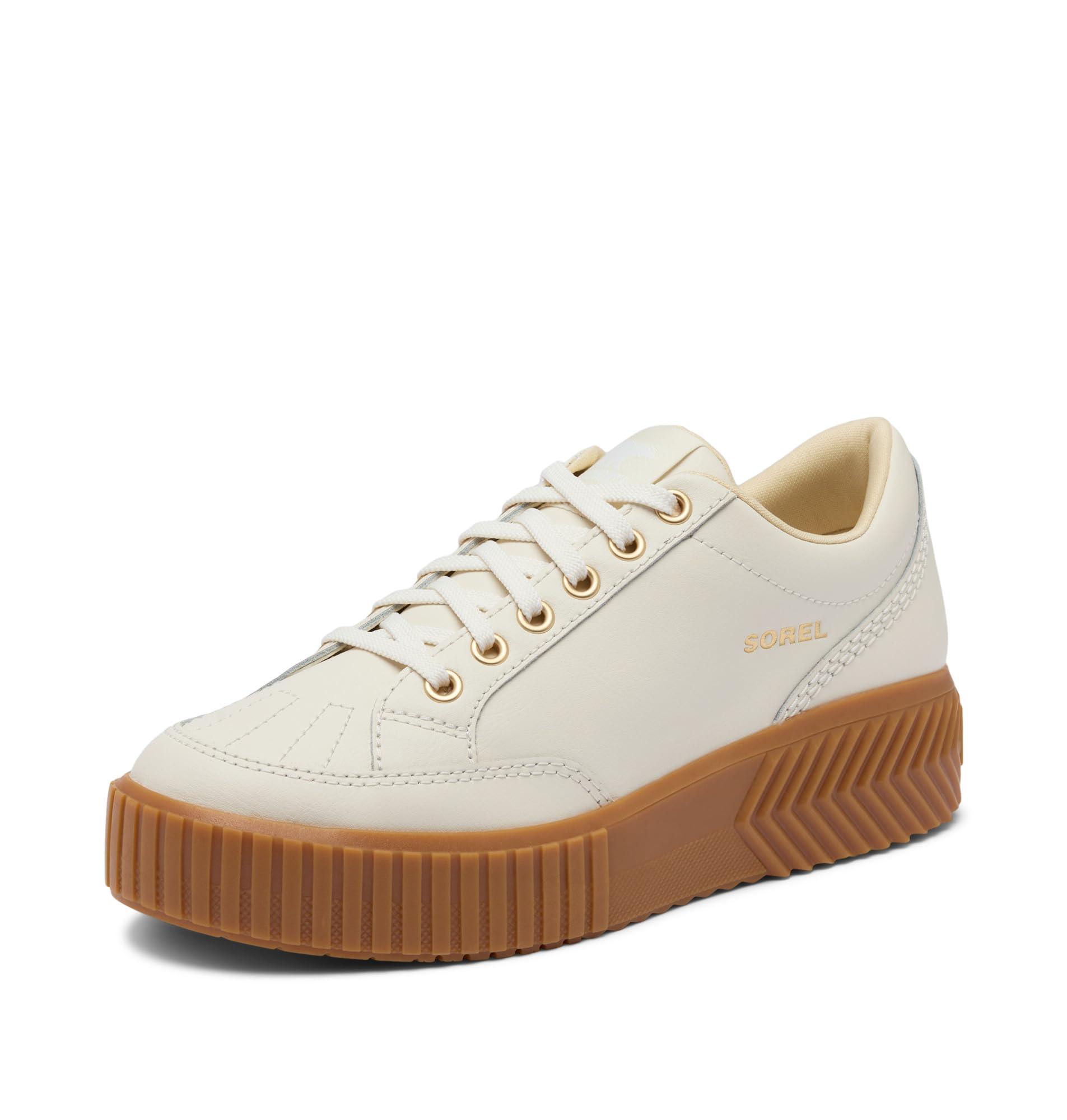 Sorel Women’s ONA Ave Low Sneaker, Chalk/Gum 2, 12
