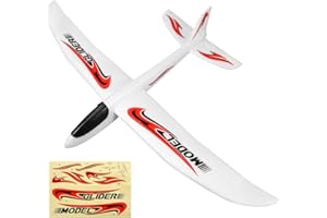 Large Foam Glider Plane for Kids 39 Inch Throwing Airplane Toy Outdoor Sports Epp Material Hand Thrown Glider with Sticker De