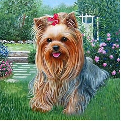 ESOOR 5D DIY Diamond Painting, Cross Stitch DIY Diamond Painting Kits Arts Little Dog 12X12 Inches