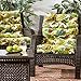 Greendale Home Fashions Outdoor High Back Chair Cushion (set of 2), Palm Multi