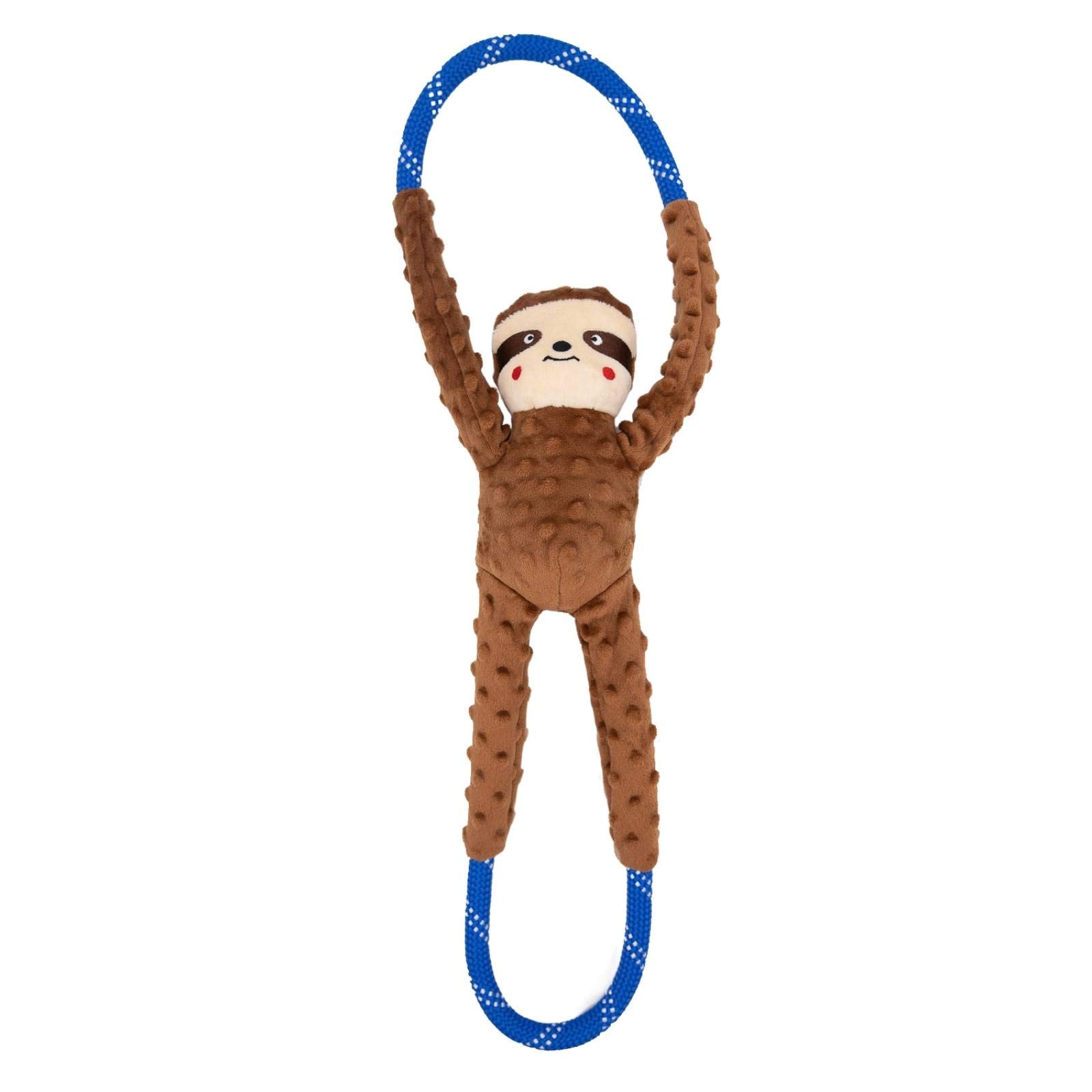 Zippy Paws Ropetugz Sloth Game Dog Toy | Interactive Tug and Play Toy | Durable, Fun, and Engaging for Dogs | Perfect for Chewing, Fetch, and Bonding Time