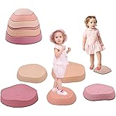 Fanboxk Stepping Stones for Kids,Non-Slip Toddler Sensory Stepping Stones for Promoting Toddler Balance Coordination Skills,Obstacle Courses Sensory Toys Outdoor or Indoor Play for Kids Age 3-8