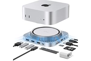 IVANKY 13-in-1 Mac mini M4 Dock, Ultra Docking Station Stand with M.2 NVMe SSD Enclosure, 4K@120Hz HDMI Hub for Mac mini M4 &