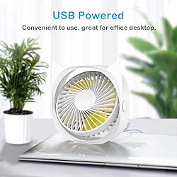 USB Desk Fans Small Quiet - Mini Cute Desktop Fan