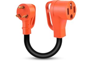 Gociean 30 Amp to 50 Amp RV Adapter Cord, NEMA TT-30P to NEMA 14-50R RV Electrical Power Adapter with Grip Handle, ETL Listed, 3-Year Warranty