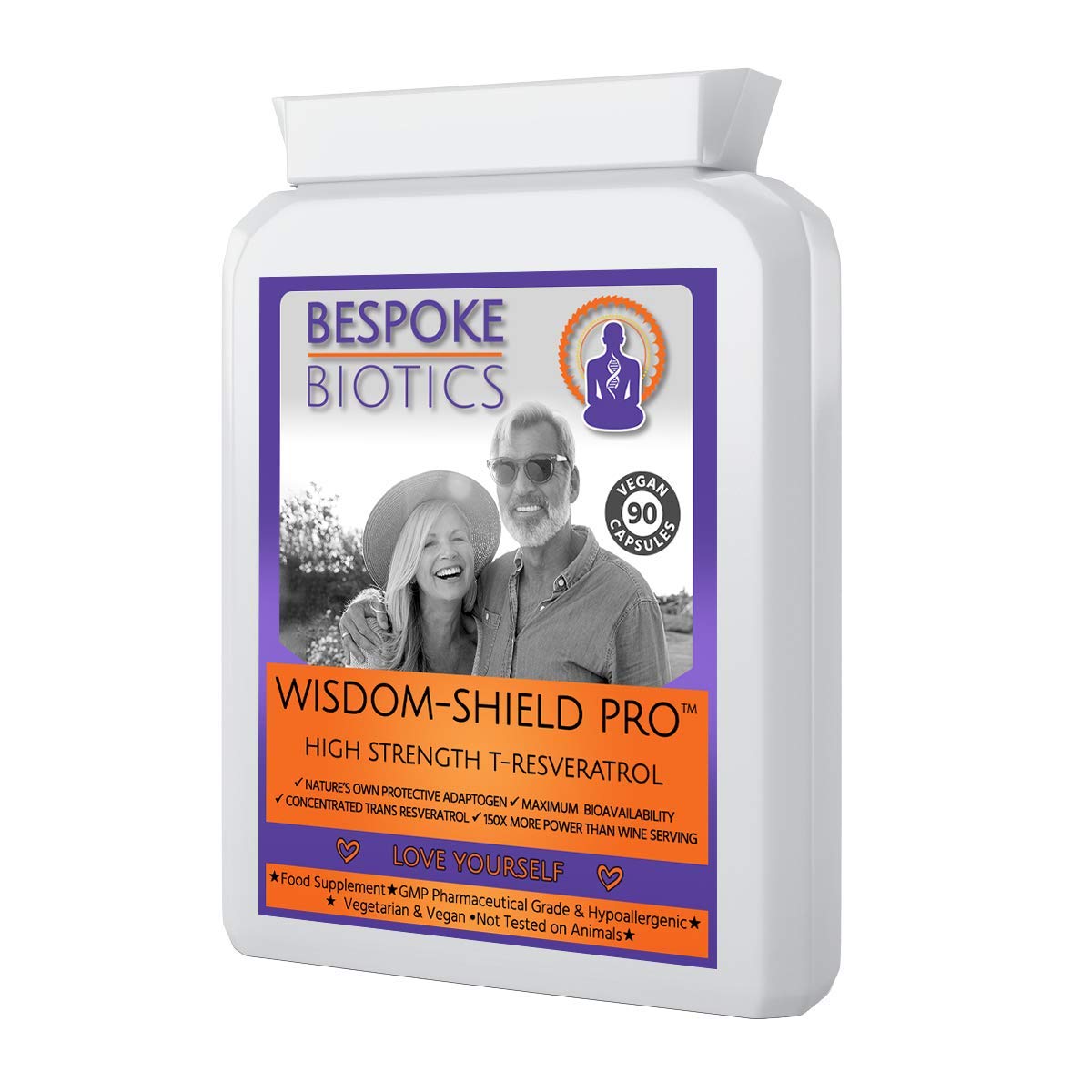 Resveratrol Supplement | 90 Capsules | Anti-Ageing| Nerve Cell Booster | Cell Protection| Effective 150MG X2 Split Dose| Blood Pressure Wisdom Shield Pro