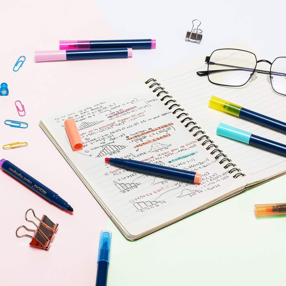 Highlighters, Pack of 24, Chisel Tip Highlighter Markers, Assorted Colors Bible Highlighter Pen for Home, School, Office (12 Pastel & 12 Fluorescent) : Office Products