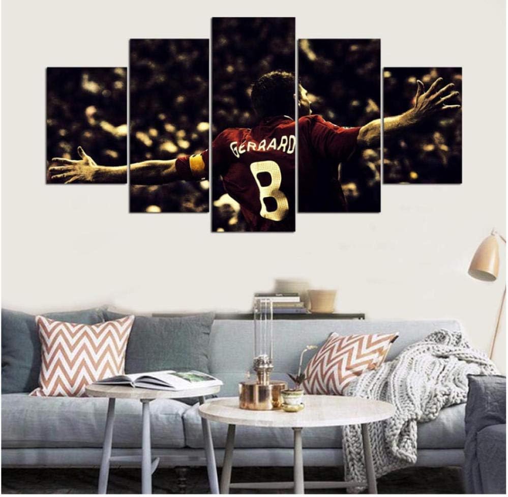 xtszlfj 5 Panel hd Liverpool fc Print Canvas Art unframed Wall Paintings for Living Room Sofa Background Home Decoration 30x40 30x60 30x80cm Frameless