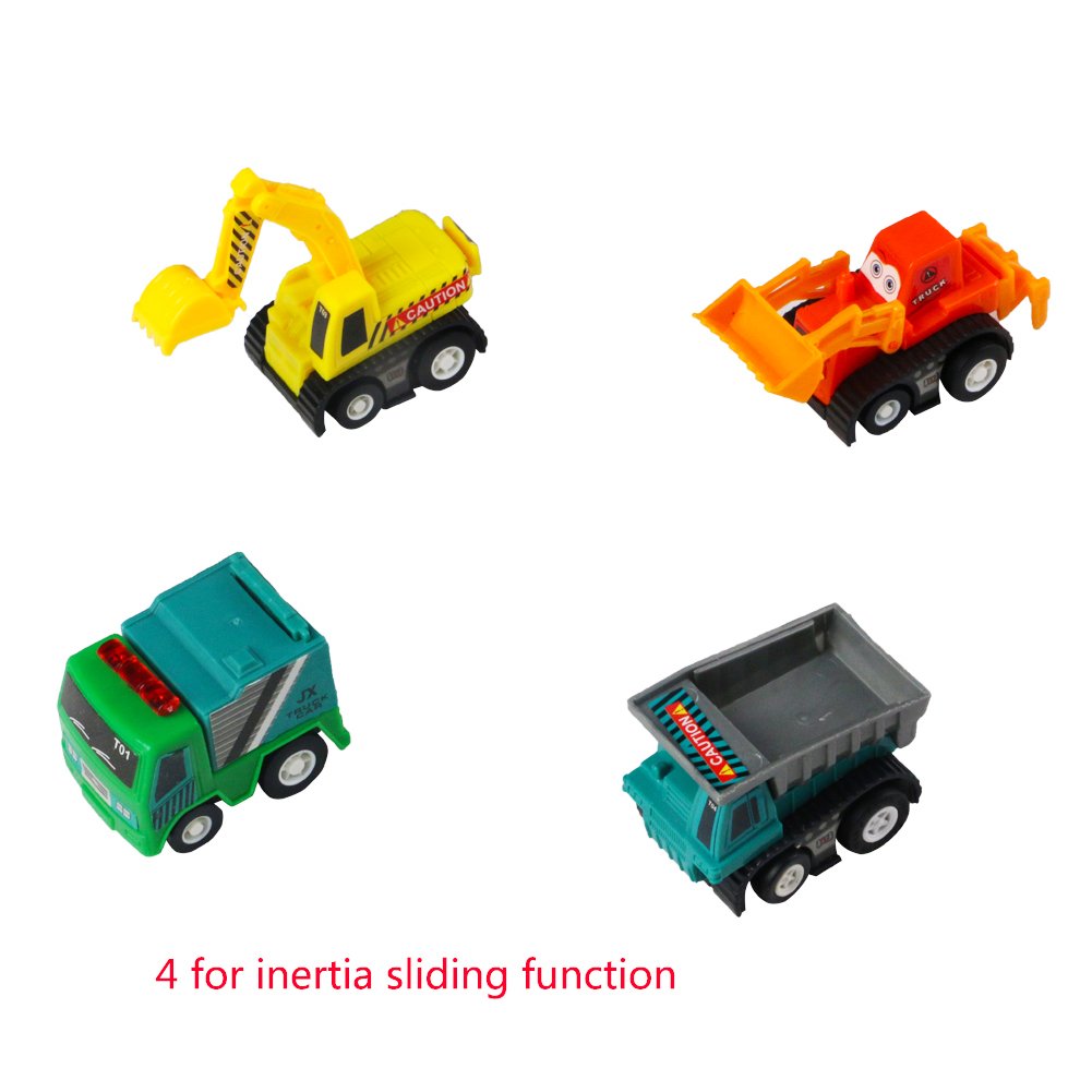 yoptote Pull Back Vehicles Assorted Construction Trucks and Raced Car Toy Mini Toy Cars,8 Pack,Party Favors for Kids Boys Girls 3 4 5 Years Old,Color Vary