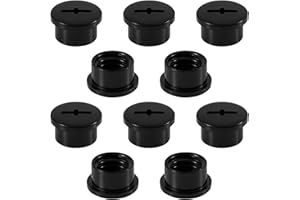 Gosknor 10pcs Black Plastic Bladder Valve Screws for Riddell Speedflex & Speed Icon, Teenagers & Adults Football Helmets Acce