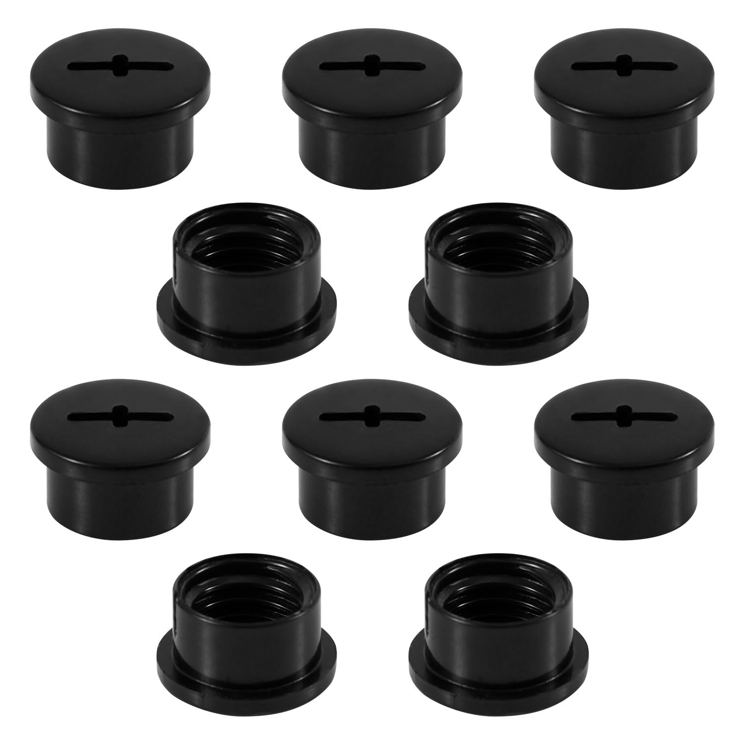 10pcs Bladder Valve Screws for Riddell Speedflex and Speed lcon, Black Football Helmet Parts Bladder Valve Screws Plastic Practical Valve Caps for Teenagers Adults Football Helmets Accessories