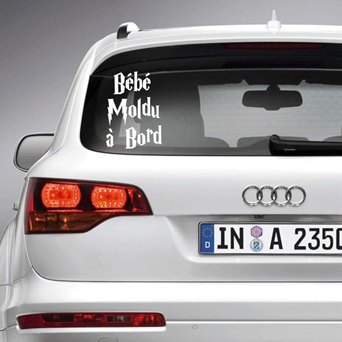 Blanc Sticker Autocollant Fun Pas De Bebe A Bord Dure Cadeaux Et Produits Derives Talla Autocollants Bebe A Bord