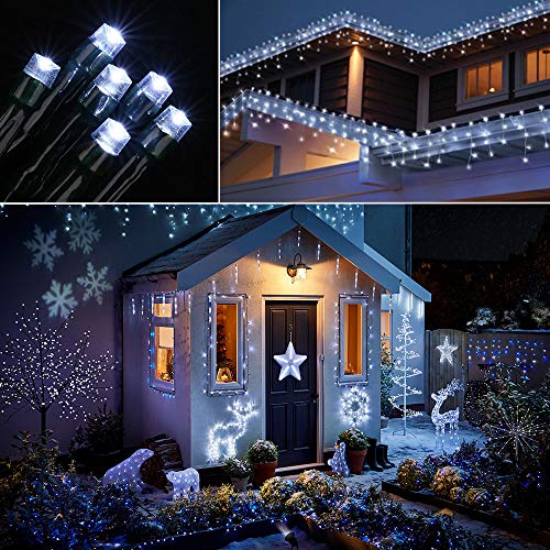 Toodour Solar Christmas Lights, 72ft 200 LED 8 Modes Outdoor Christmas