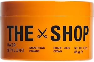 THE SHOP UNINTERRUPTED” The Shop by LeBron James Men's Smoothing Hair Pomade, Medium Hold & Natural Finish with Mango Seed Extract, Tames Frizz & Adds Shine, Ideal for All Hair Types, Moisturizing & Non-Flaking, 3.4 Fl Oz