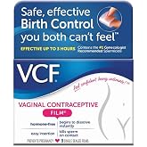 VCF Vaginal Contraceptive Film, Prevent Pregnancy, Spermicide Birth Control | Nonoxynol-9 Kills Sperm on Contact, Hormone-Free Contraception, Easy to Use, Unnoticeable, (1) Box; 9 Total Films