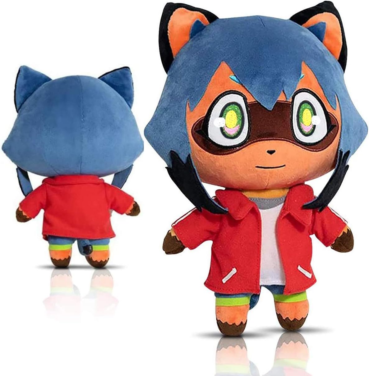 Anime Soft Raccoon Plush Toy, Stuffed Animal Plush Doll Cartoon Figure Soft Sleeping Cuddle Buddy,Bedding, Decoration, Kawaii Gift for Kids