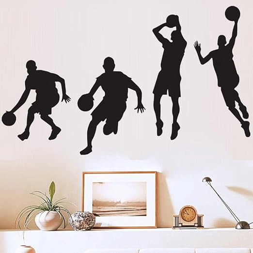Lozse Adhesivos de Pared de Baloncesto Pegatinas Adornos de ...