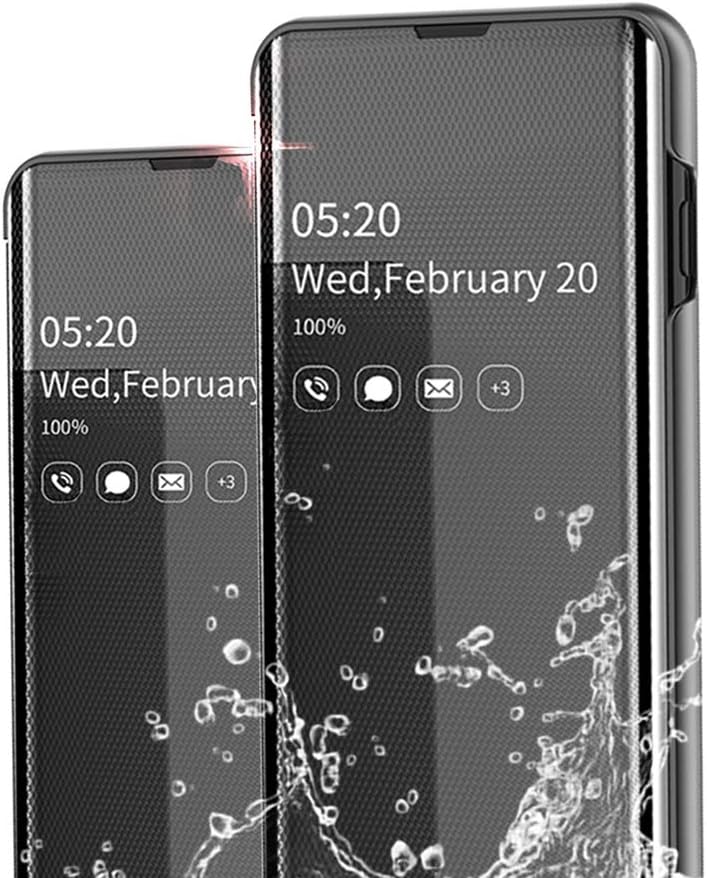 KISCO for VIVO S1 PRO Case,Slim Anti-Scratch Anti-fall cover Translucent Filp case Electroplate Plating Mirror Design with Kickstand Protection Case for VIVO S1 PRO