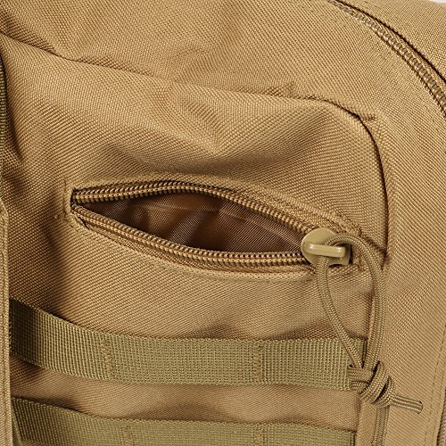 LUVODI Superstore Double Carbine Rifle Bag Soft Padded Oxford Tactical Gun Case Long Gun Storage Backpack with 3 Accessory Buckle Pouches & 2 Zipper Storage Bag in 39" 47" - Thumbnail 4