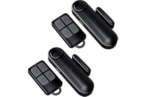 METAK Window and Door Alarm When Opened for Kids Safety/Home Security, 2 Pack Door Sensor Alarms with Remote for Dementia,Burglar Alert for Business/Garage/Apartment Entry,Back/Front/Pool Sliding Door,Black