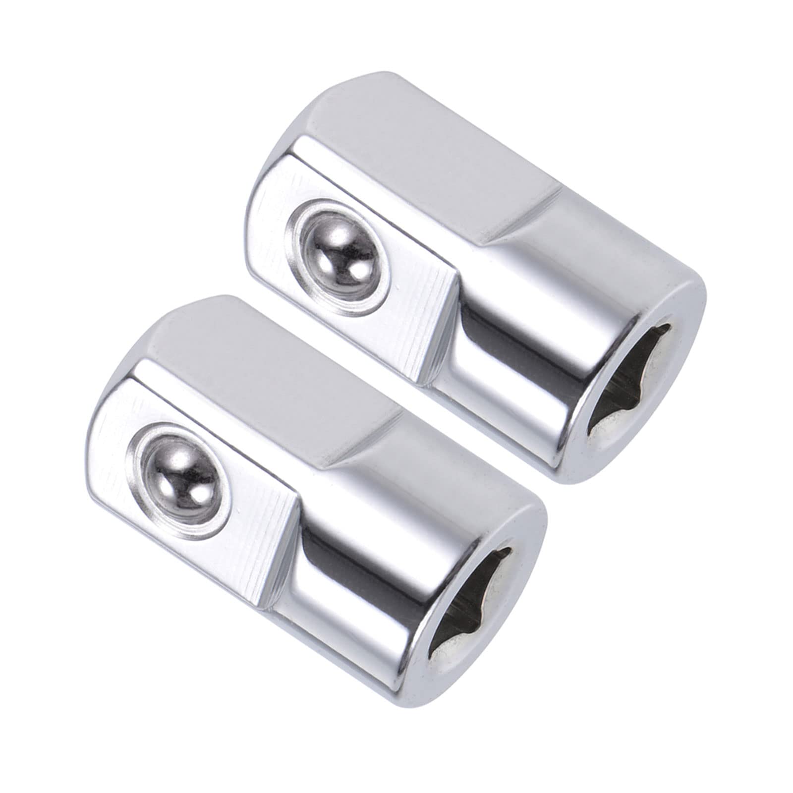 CoCud Socket Adapter, 1/4" Female to 1/2" Male CR-V Steel Driver & Wrench Tool - (Applications: for Mechanical Equipment Repair), 2-Pieces — image 1