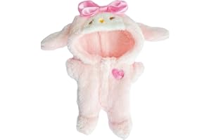 XINBALOVE 17cm Doll Clothes Set, Overalls Set for 6.7inch Doll Suit, Faking Animal Style Outfit Jumpsuit, Cute Fashion Dress Up Clothes Accessories for 1st/2nd/3rd Gen Dolls (Rabbit)