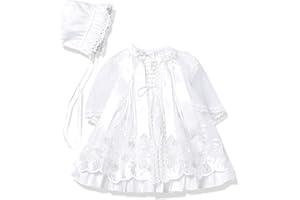 Pretty Me, USA baby-girls Sleeveless Satin Embroidered Christening Dress With Cape