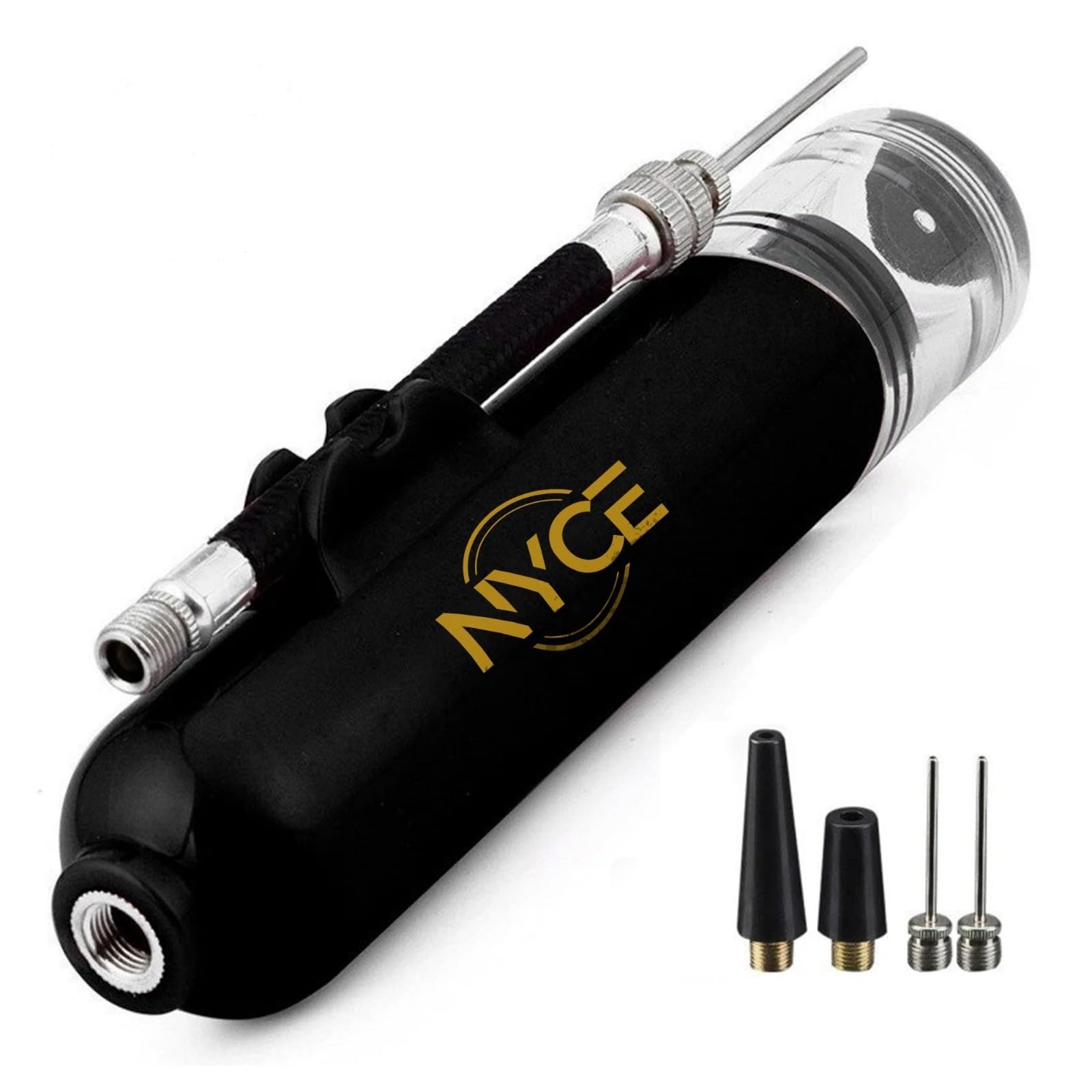 Ny'ce Mini Air Pump – Bicycle and Ball with Accessories Needle and Inflation Cord – Ideal for Sports – Cheap Pump – Football, Basketball and Other