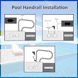 hzexun Stainless Steel Swimming Pool Hand Rail Quick Mount Base 81cm view 3