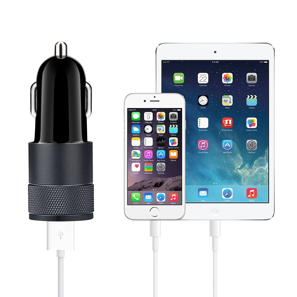Car Charger,Sicodo 3.4A 2 Pack USB Smart Port Charger Compatible with iPhone 16 15 14 13 12 11 SE X 8 Pro, Pro Max, Plus, Samsung Galaxy S24 S23 S22 S21 S10 Plus S9 Note 20 10+, LG, Pixel, iPad Pro