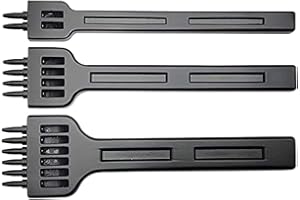 citian 4mm 2/4/6 Claw Tooth Leather Stitching Chisels Round Hole Punching Tool Set for DIY Leather Craft