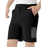 Men's Hiking Cargo Shorts 9" Stretch Quick-Dry Lightweight Outdoor Work Shorts with 6 Pockets for Casual Camping Fishing Golf